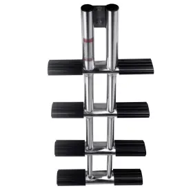 Hoffen 711419938618 4 Step Dive Ladder Stainless Steel Telescopic Boat Dual Vertical Ladde