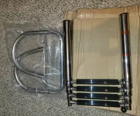 Ld8331sh Hoffen 4-step Stainless Steel Folding Boat Ladder With Handrails Readdescription
