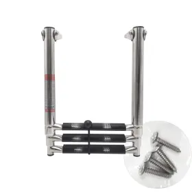 Huang 741802082152 Huang-made Stainless Steel Boat Ladder 3 Step Marine Telescoping Boardi