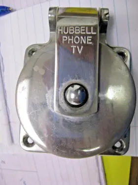 Hubbell 783585040561 Marine Hblphtvss 2-pole Round Stainless Steel Telephone Tv