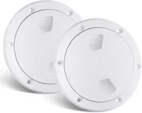 Hyus-ca-0161-bk02 Hyddnice 2pcs 6 Inch Boat Round Access Hatch Cover Lid Deck Non Slip Inspection White