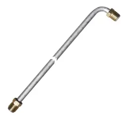 E5166090 Inline Tube 5/16 Inch Fuel Line 60 Oe Zinc Steel 90 Degree Bend Flared 1/2-20 Nuts Sae