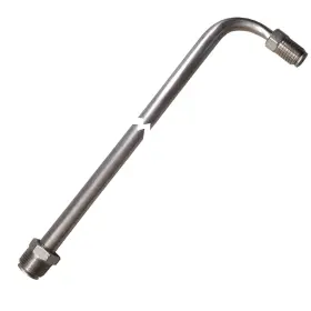S5166090 Inline Tube 5/16 Inch Fuel Line 60 Stainless Steel 90 Degree Bend Flared 1/2-20 Nuts