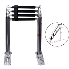 054200ing Intbuying 4 Step Stainless Steel Marine Boat Ladder Telescopic Ship Swimming