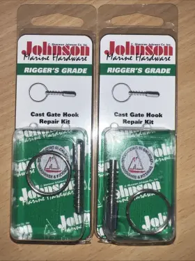 21-850 Johnson Marine Hardware Set Of 2 Cast Snap Gate Hook Repair Kit Cat#