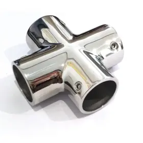 Keehui 699908369694 Heavy Duty Marine Grade 316 Stainless Steel Cast Boat Hand Rail Fitting 4 Way