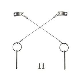 Keehui 699912110084 2pieces Of Bimini Top Ball Pin With Lanyard Dia 3/16 Inch 4.8mm Usable Length 2 5