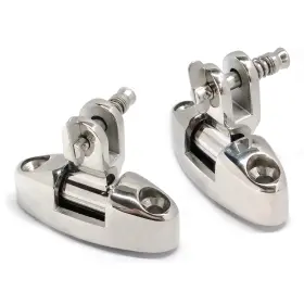 Keehui 699993560808 2pcs Marine Grade 316 Stainless Steel Bimini Top Swivel Deck Hinge With Pin And Pad