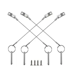 Keehui 699997733956 4pieces Of Quick Release Pin 1/4 Inch Diameter Usable Length 1-1/2 38mm Total Len