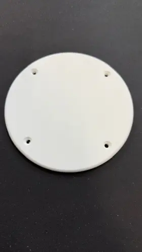 123456 King Starboard Qty 2- 5-5/8 Inch White Screw Down Cover Plate For Boats