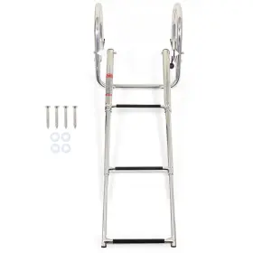 Law185304 Labwork 3 Steps Boat Ladder Stainless Steel In-board Telescoping Folding Dock