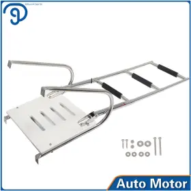 Lp741264ks Labwork 3 Step Telescoping Boat Ladder Stainless Steel With Platform 2 Handrails New