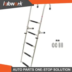 Tl30888q Labwork 2 Step 3 Stainless Steel Folding Ladder Telescoping 400 Lb. Limit
