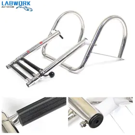 La1760388cm Labworkauto Boat Ladder Stainless Steel 3 Steps Telescoping Folding Dock New