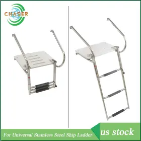 Cer17720c Labworkmoto With Telescoping 3-step Stainless Steel Ship Ladder Platform Marine