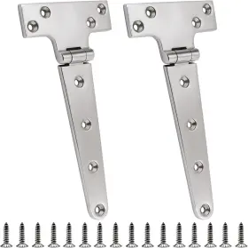 Laorde-8x4-316 Laorde 316 Stainless Steel T Hinges Marine Grade 8ftft X 4 Inch Heavy 8 0.2 Silver