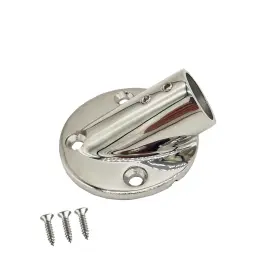 Lbkyj 734376597559 Boat Hand Rail Fitting 30 Degree 1 Inch Round Base-marine 316 Stainless Steel