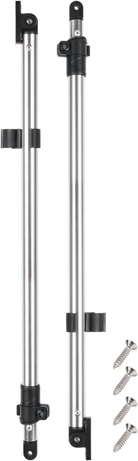 Leader Accessories 841432138288 Adjustable Bimini Top Rear Support Poles Universal Black
