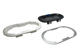 393180210 Lewmar Portlight Size 1re St Gry Blk Wtt With Hardware New Oem