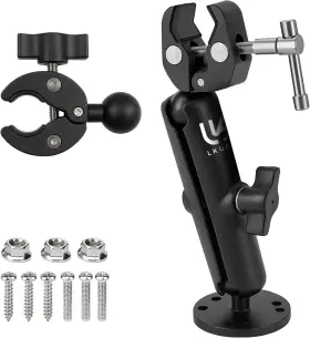 Lkueui 757577594011 Trolling Motor Stabilizer Mount Support Bracket Anti-vibration Black