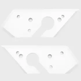 5550611-whcw Malibu Boats Boat Gx Tower Inner Top Plates White Textured Set Of 2