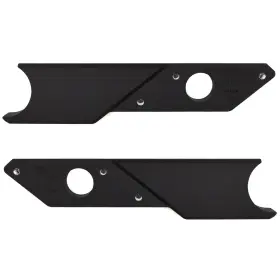 5550614-blkw Malibu Boats Boat Gx Tower Side Plates Black Textured Set Of 2