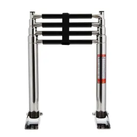Manifish 631105663182 4 Step Boat Ladder Stainless Steel Telescoping Swimming Boarding