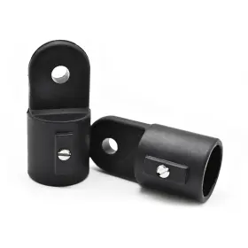 Mc12661564-2 Marine City 7/8 Inch Bimini Jaw Slides Black Round Nylon Outside Eye End Boat 2pcs