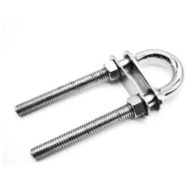 Mc28651016 Marine City 4.5 Inch Stern Bow Eye Tie Down U-bolt 304 Stainless Steel Fix Plate