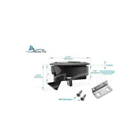 Mc32061012-4-fbm Marine City 2-2/5 Inch Nylon Black Round Hatch Flush Pull Stem Latch