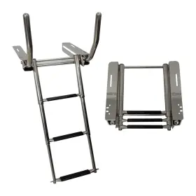 Mc42251029-1 Marine City 3-step Under Platform Ladder 316 Stainless Steel With Handrail