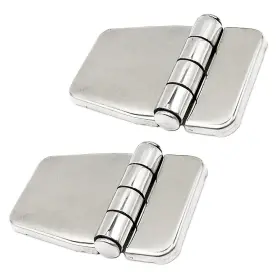Mc74254152-2 Marine City 316 Stainless Steel 5-point Strap Hinges With Caps Boat Yacht 2 Pcs