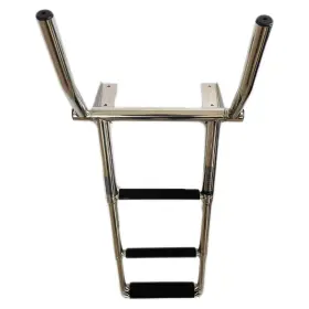 Mc93270046-1 Marine City 4 Step 316 Stainless Steel Telescoping Ladder With Handle For Boats