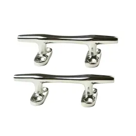 Mc99952045-2 Marine City Open Base Cleat Stainless Steel Mooring 4 Inch For Boats 2 Pcs