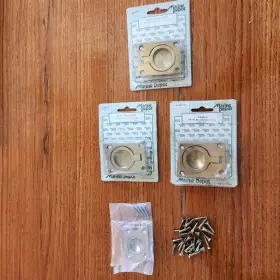 2060b Marine Depot Brass Rectangle Ring Pulls 9/16 X 2 Inch By - Lot Of 3