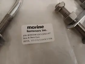 2c5.25x3.437 Marine Fastners Inc/ Bostsw1/2c5.25x3.437 Inc. Bow/stern Eye Ss316 1/2-13 5-1/4 X 3-7/16 Pair