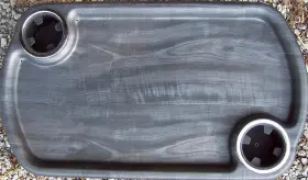 18-tr-176985-g Marine Industries 15 X 26 Greywood Ss Boat Table Top Pontoon Rv Drink Abs 2 Cup