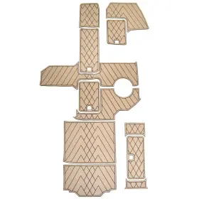 406943 Marine Mat Cobalt Boat Non-skid Deck Mats R8 Beige / Black Set Of 12