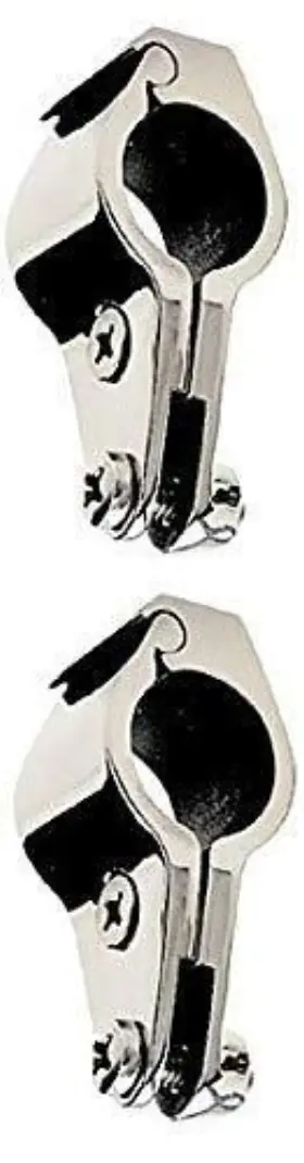 Marine Part Depot 816769024313 2pcs Stainless Steel Bimini Top Hinges 7/8 Inch Rail Mounts For Boats