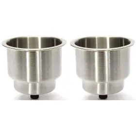 Marinebaby 970870391536 2pcs Stainless Steel Cup Drink Holder With Drain Marine Boat Rv Camper C