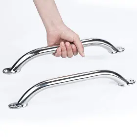 Marinebaby 970870397378 2pcs Boat Handrail Grab Handle Polished Stainless Steel Round Tube - 12 Inch Long