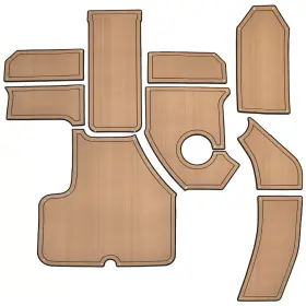 008bsn-141ck-6001-01 Marinemat Cobalt Cs1 Boat Non-skid Cockpit Mats 403281 Snap-it Brown Kit