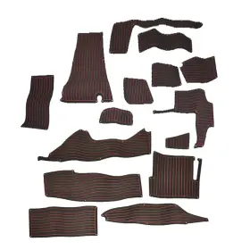 008bsn-161ck-0121-t Marinemat Cobalt Boat Non-skid Cockpit Mats 403848 R35 Black Red 2017 15pc
