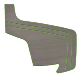 330525 Marinemat Tahoe Boat Non-skid Stern Deck Pad T21 Slate Gray / Green