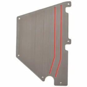 330536 Marinemat Tracker Boat Interior Non-skid Deck Pad Gray / Red Snap-it