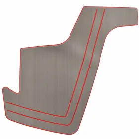330550 Marinemat Tracker Boat Non-skid Deck Mat Gray / Red Stick-it