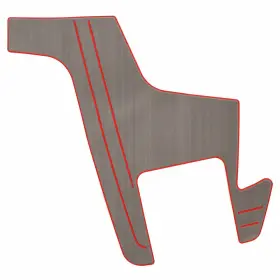330551 Marinemat Tracker Boat Non-skid Mat Pad Charcoal Gray / Red