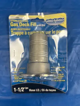7-0894 Marpac Stainless Steel Gas Deck Fill 1-1/2