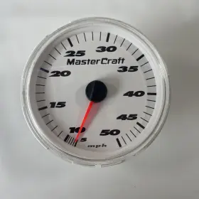 6520-00025-01 Master Craft Mastercraft Gauge 50 Mph Speedometer White Medallion