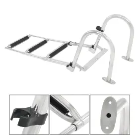 1525206 Menbager 1 Stainless Steel 3-step Boarding Ladder Heavy-duty Dual-handle